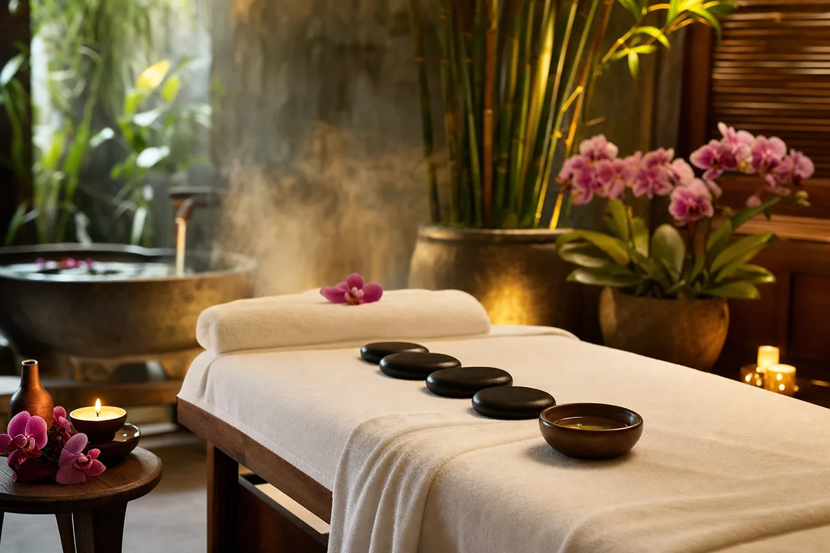 Le massage mixte : l'huile et les pierres chaudes réunies